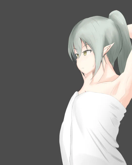 [R-18] 垂れ乳エルフ #垂れ乳 #エルフ #乳首責め #巨乳 #長乳 https://t.co/I1YEjag9Jr 