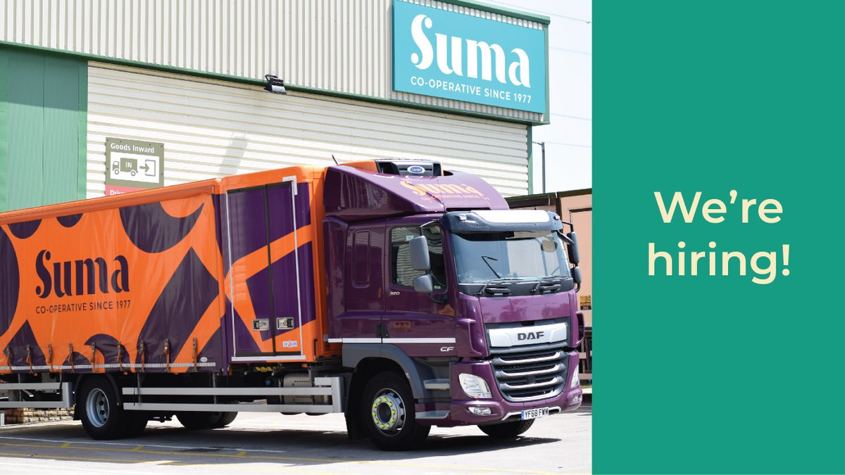 SumaWholefoods's tweet image. We’re hiring!

There’s still time to apply to join our team of Suma drivers.

To find out more go to jobs.suma.coop and apply online before the end of Monday. 5 July.

#JoinACoop
#CoopFortnight
#Coops
#SumaWholefoods