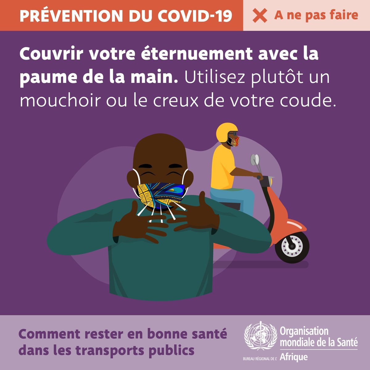 Voici quelques conseils pour vous protéger et protéger les autres de la #COVID19 dans les transports publics.