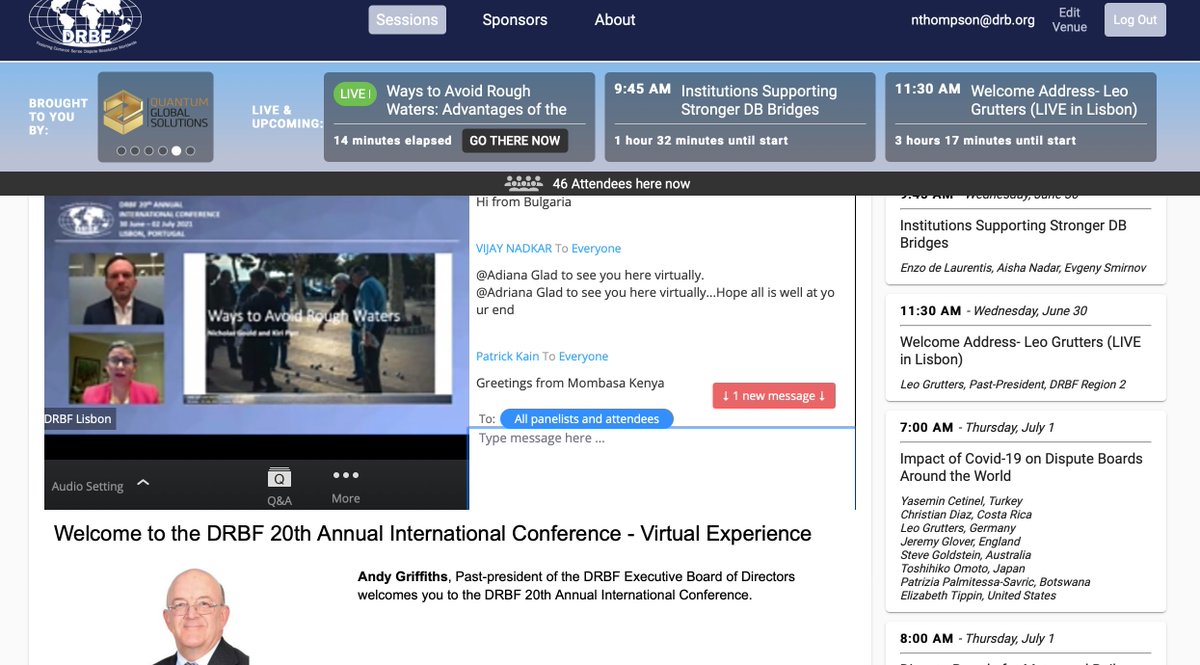 Our Executive Director and many Colleagues are in Lisbon kicking off the DRBF's 20th Annual International Conference. Are you joining us virtually or in Lisbon today? Day 1 of 3 content-packed days, this is a not-to-miss event! #DRBFINTL2021 bit.ly/3uQaOE2