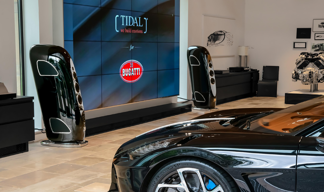 Bugatti no Twitter: "The 'BUGATTI of home audio,' now at the home of BUGATTI.  The Molsheim experience for customers coming to our headquarters is taken  to an even greater level by TIDAL