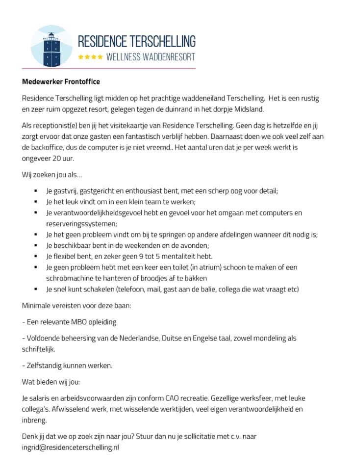 Residence Terschelling tweet media