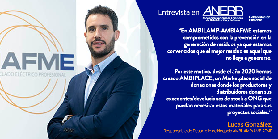 ambiafme's tweet photo. En @Anerr_ entrevistan a @Lucas_GonzSan, Responsable de Desarrollo de Negocio de @ambilamp/@ambiafme

Se trata temas como:
🏚️ Gestión de #residuos en la rehabilitación.
💙 AMBIPLACE: marketplace para evitar la generación de #RAEE

Lectura en ➡️ https://t.co/9Y85Ml6Fee https://t.co/mHVXz0MG01