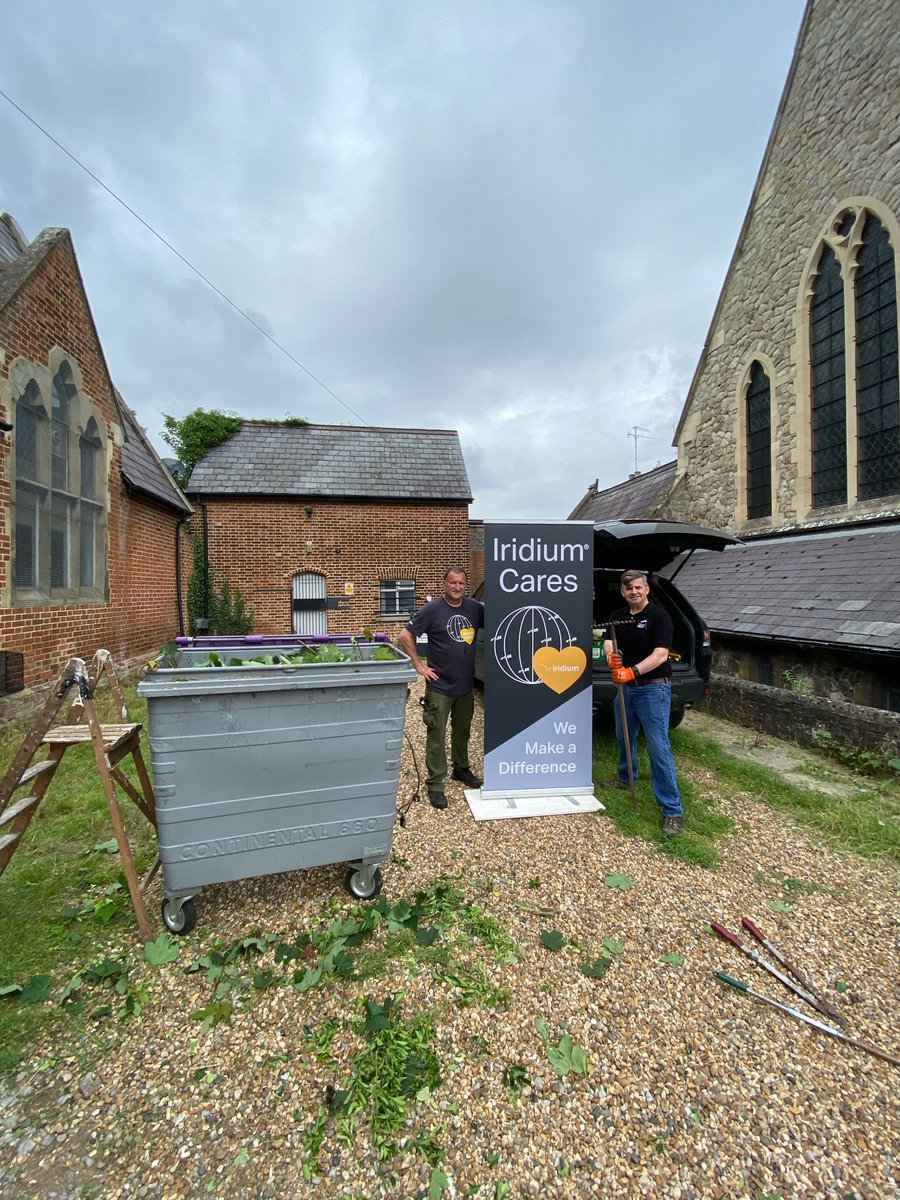For Iridium Impact Day in the UK, our team volunteered at the HT Night Shelter &amp; Community Outreach, giving the shelter yard a nice spring cleaning. #IridiumCares