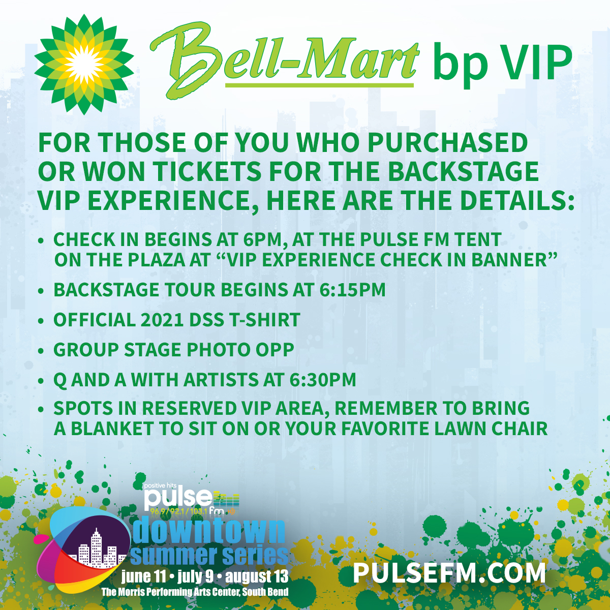 Calling all VIP ticket holders – this graphic has important information for you! If you'd like to have the VIP experience for Chris Tomlin next Friday, head to morriscenter.org