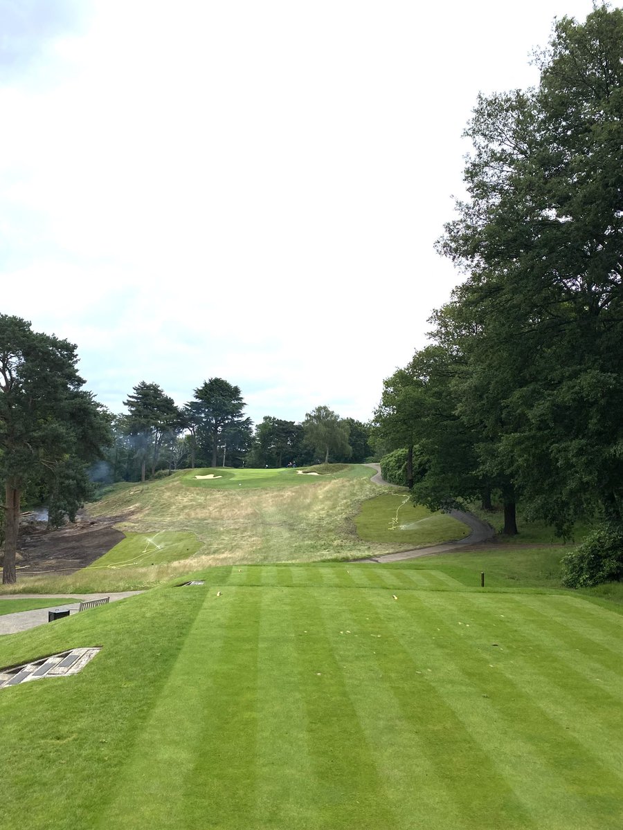 RussellAbernet3's tweet photo. Making a great par 3 greater. Great work by the green-staff and TonKar 
Exposing the drama hidden in the woodland. https://t.co/C1jYDxKkY9