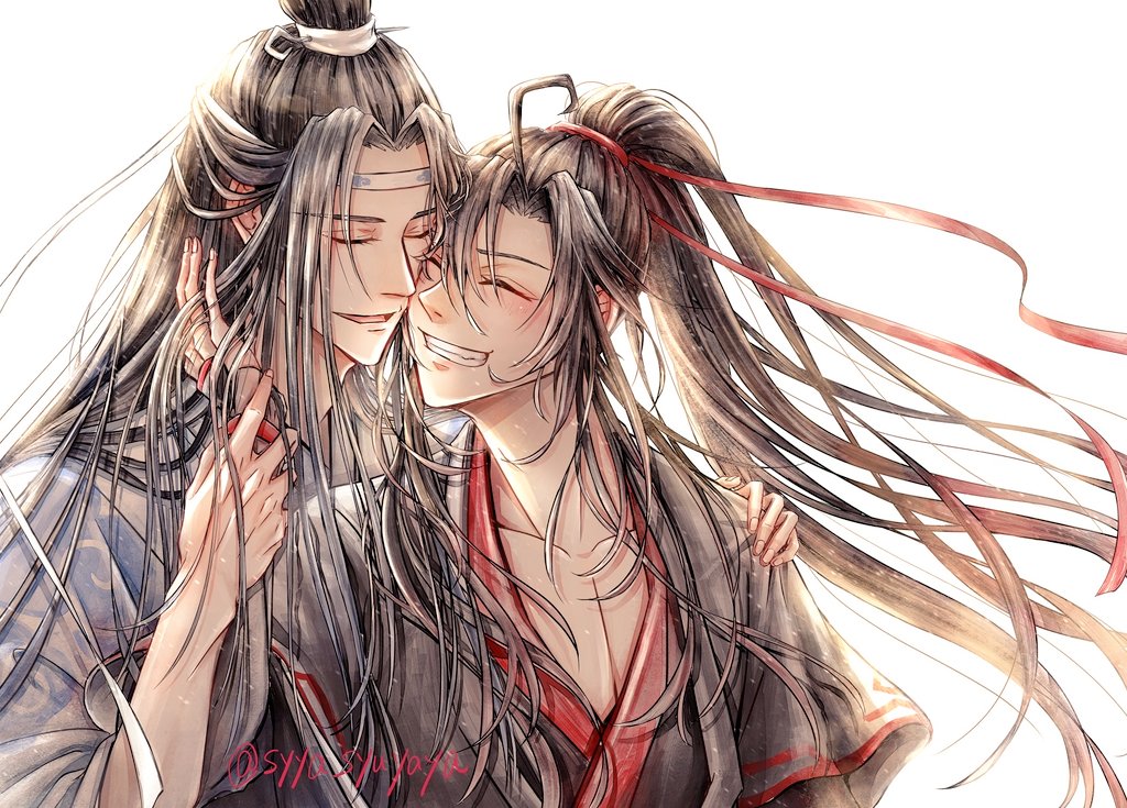 「魔道祖師に転がり落ちてたくさん描けた半年でした。めちゃくちゃ楽しいです!✌️😊」|朱弥のイラスト