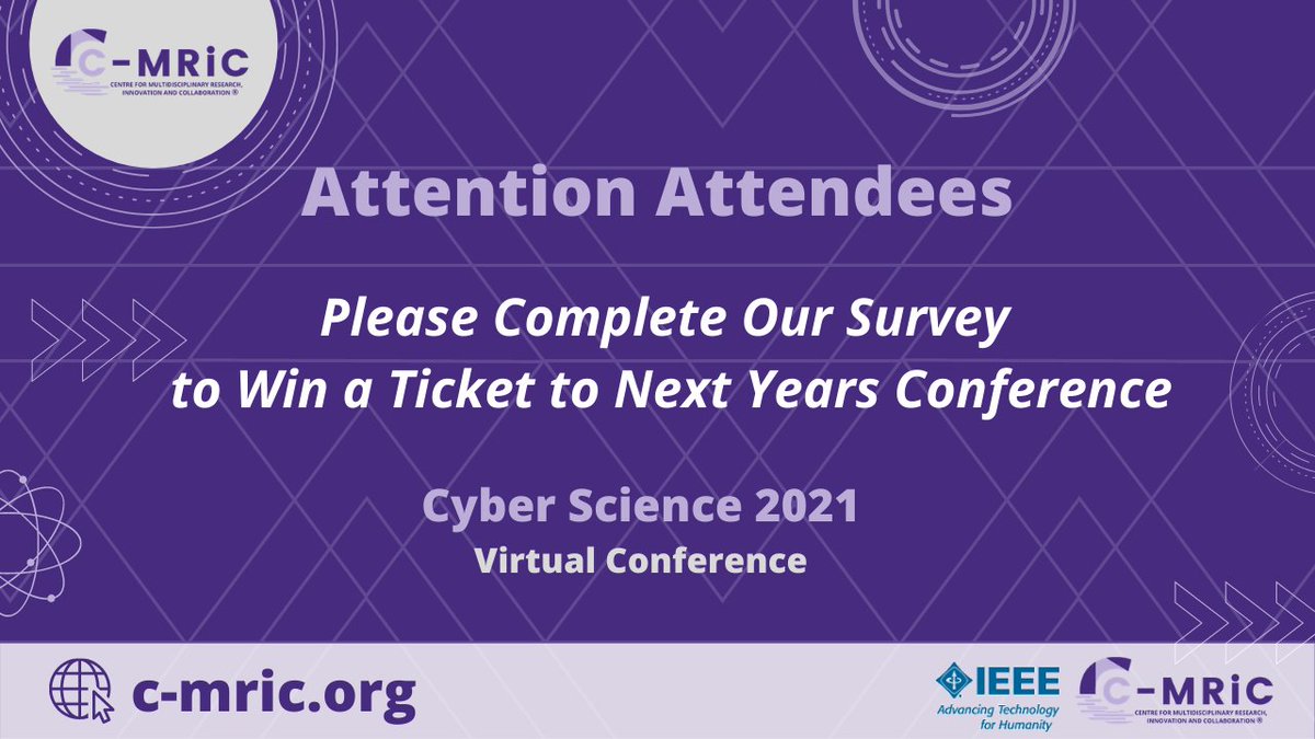 cmricorg's tweet photo. Let us know what you thought of this years #CyberScience2021 conference🙌

Please complete our survey to be in with a chance of winning a ticket to next years event🤩✨♥

👇https://t.co/6xX5FqFe4h https://t.co/xAgYUPRHjx