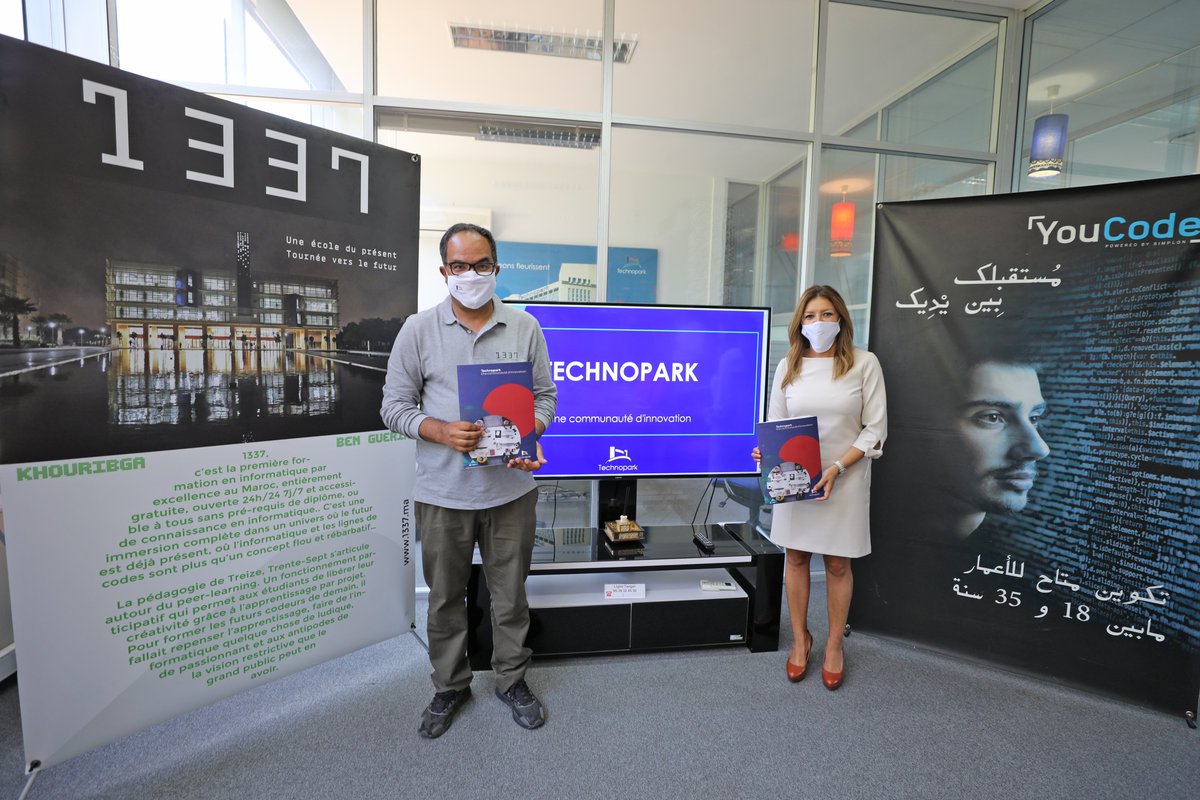 1337FIL's tweet photo. Un protocole d’accord a été signé entre @Technopark et les écoles  @1337FIL et @YouCode18. Ce partenariat vise à bâtir ensemble un écosystème  innovant, inclusif et couvrant tout le territoire pour la promotion des startups. https://t.co/M4tuLfvCFK