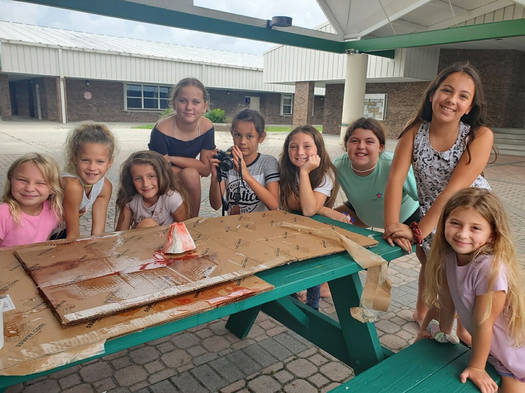 BrevAfterschool's tweet photo. Campers at Enterprise are exploring Volcanos while virtually visiting Hawaii during their 40 days around the world trip. #summercamp2021 #afterschoolworks #bas321 #bps321 https://t.co/xLOEWO33hF