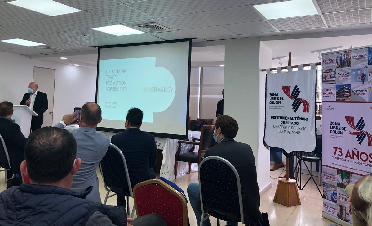 Another day, another session in Panama. Mr.Giovanni Bruno Ferrari who is the GM of Colón Free Trade Zone Panama, presenting their facilities and operations to participants. #Blockchain #Logistics #Payments