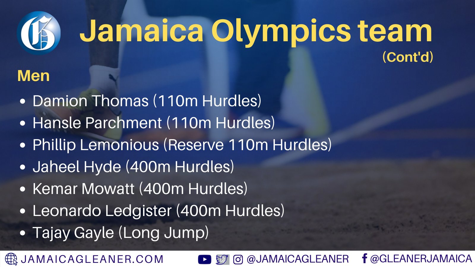 Jamaica Gleaner on Twitter "Interestingly, the JAAA's list does not