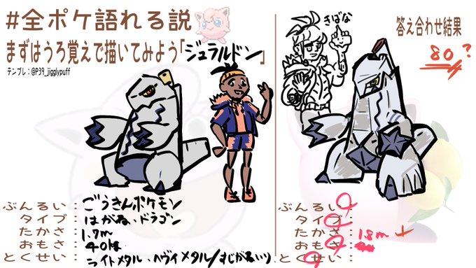 全ポケ語れる説 ジュラルドン 振り返り お絵描き配信3回目 ちゅーと半端なジグリパフ