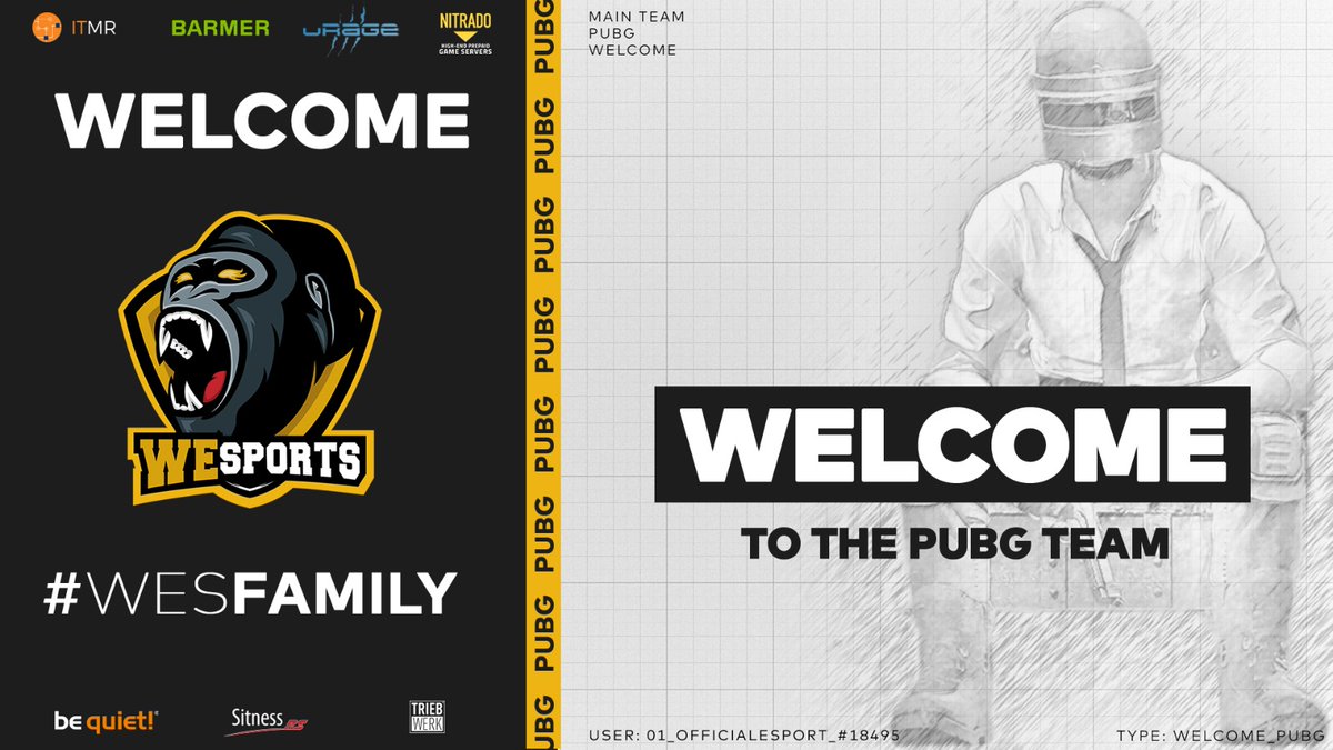 Während sich eine Tür schließt, öffnet sich meist woanders eine neue Tür. So ist es auch bei WeSports &amp; <a href="/PUBG/">PUBG: BATTLEGROUNDS</a>. Die <a href="/NetrockGG/">NetrockGG</a> PUBG Dach Open S3 steht in den Starlöchern und da dürfen wir natürlich nicht fehlen.

Welcome 
<a href="/Morrtis1/">Morrtis</a> <a href="/xSovereignN/">SovereignN-</a> <a href="/TG_PreY/">PreY</a> <a href="/F4IRPL4Y27/">Melvin Tüchter</a> <a href="/HCarshop/">sm0ky</a>