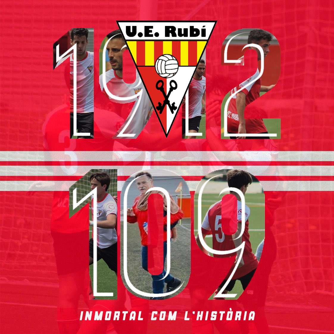 🔴 𝗘𝗦𝗧𝗘𝗠 𝗗’𝗔𝗡𝗜𝗩𝗘𝗥𝗦𝗔𝗥𝗜! ⚪️

La nostra entitat avui compleix 109 anys d'història. 1️⃣0️⃣9️⃣ 🎂

Volem agrair a totes les persones que han format part d’aquesta gran família que és la UE Rubí. 

Continuarem treballant per continuar fent història al nostre club. 💪🏾🚀