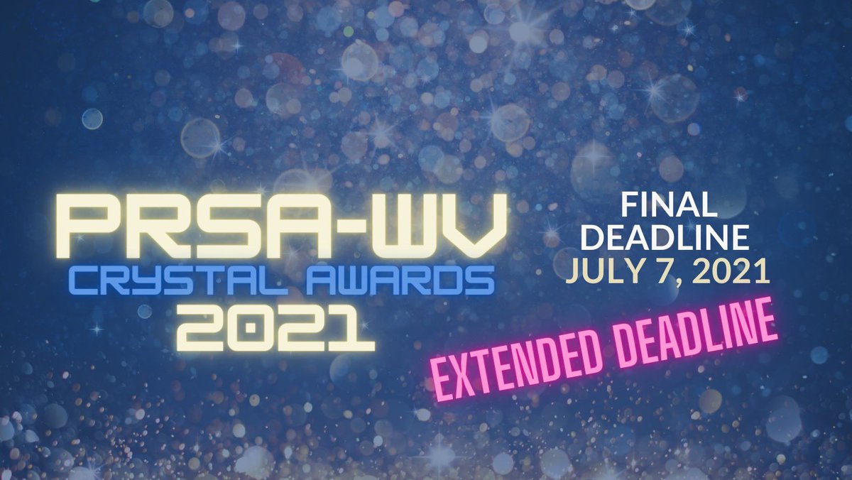 AWARDS UPDATE-We have extended the final deadline for our Crystal Awards submissions until 11:59 PM on Wednesday, July 7, 2021. LINK: prsa-chapters.secure-platform.com/a/organization…