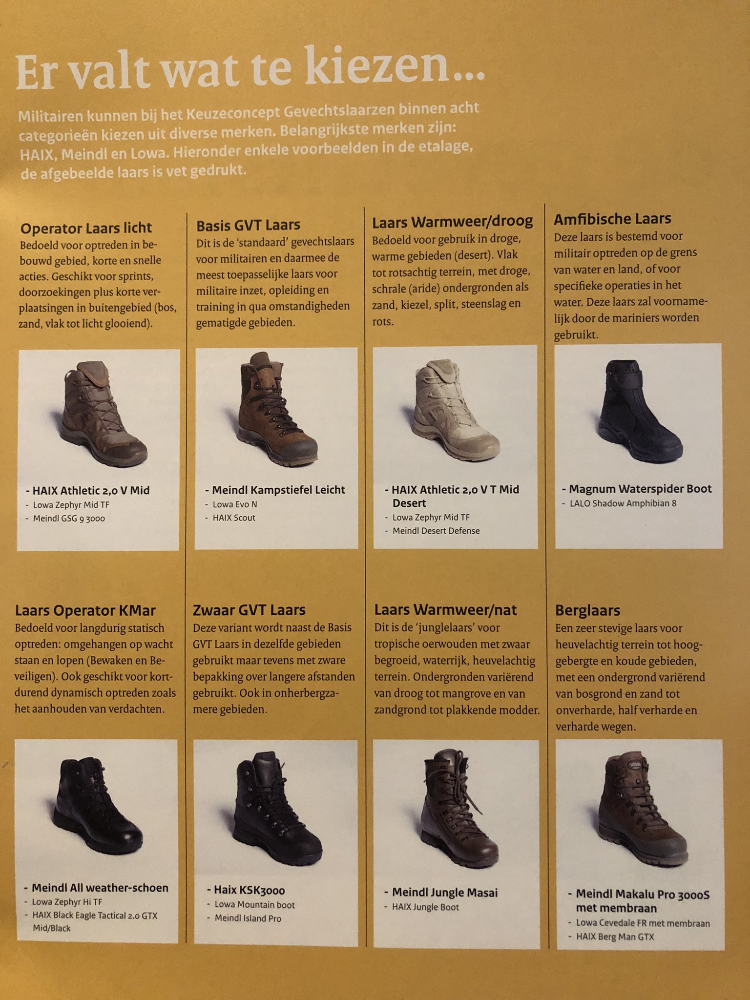 kant routine Grafiek Klaas Meijer on Twitter: "Cool! Since there is not one type of feet,  soldiers in the Dutch Armed Forces will be able to choose their own boots.  Enough to choose from!🥾 https://t.co/XeGZLbp7GN" /