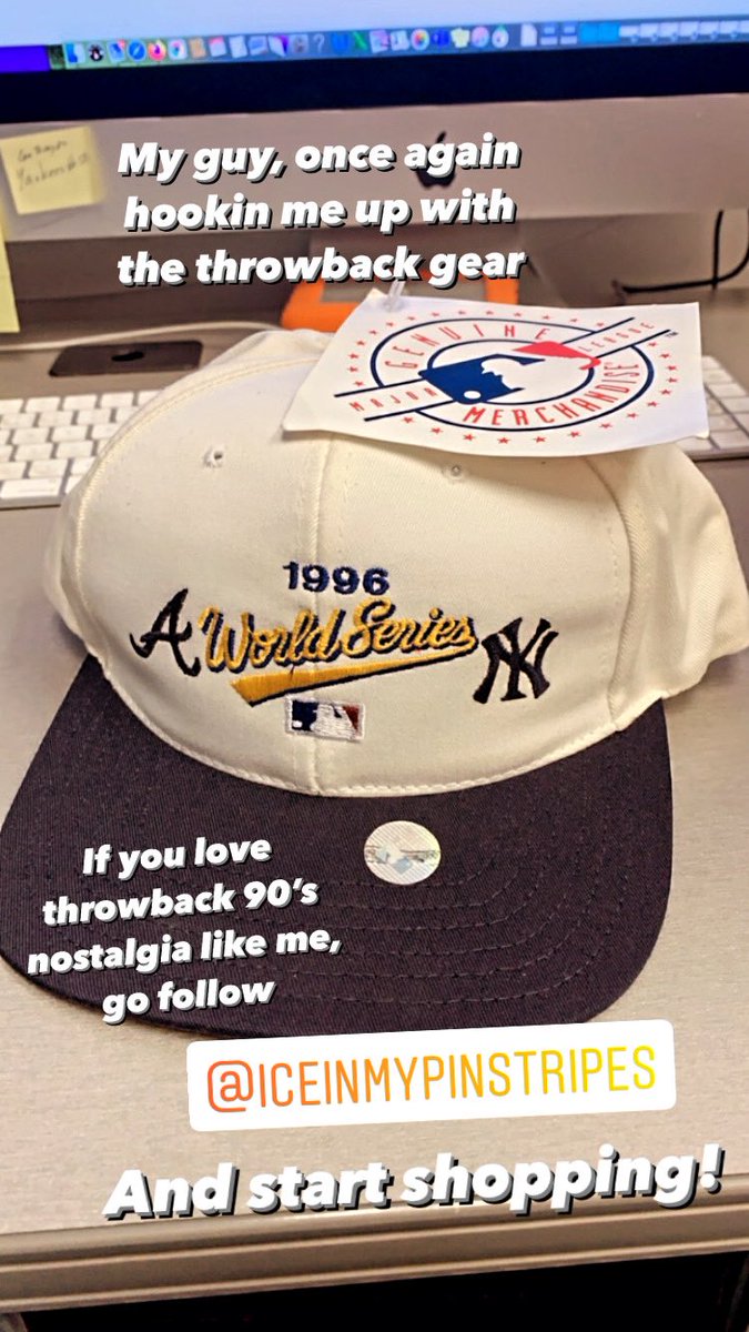 BucksBombers27's tweet photo. Go follow @IceInMyPinstrip and on IG @iceinmypinstripes for all your authentic throwback Yankee gear https://t.co/kTHlaHNEfm