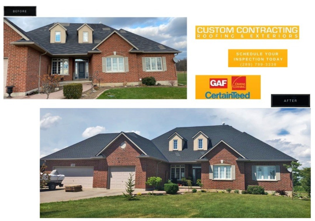 Nothing beats the look of a new roof!  Call us today to get a free inspection!⠀
#Roofing #RoofRepair #RoofInstallation #Gutters #Customcontractinginc #customhomes