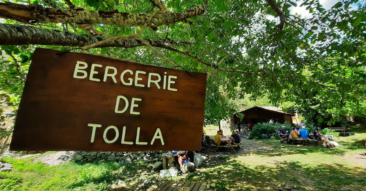 BenjaminIlly's tweet photo. On se fait des copains sur le chemin du #GR20 #enrando #franceinfo #Corse bonne adresse "La Bergerie de Tolla" ! https://t.co/XaRho5rt47