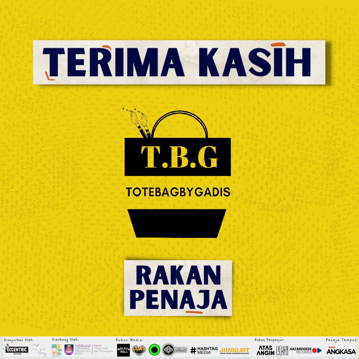 PENGHARGAAN ISTIMEWA DARI TULISAN SUARA 2021 💟

Terima kasih diucapkan kepada Totebag By Gadis kerana sudi menjadi rakan penaja kami.

#TUSA #tulisansuara2021