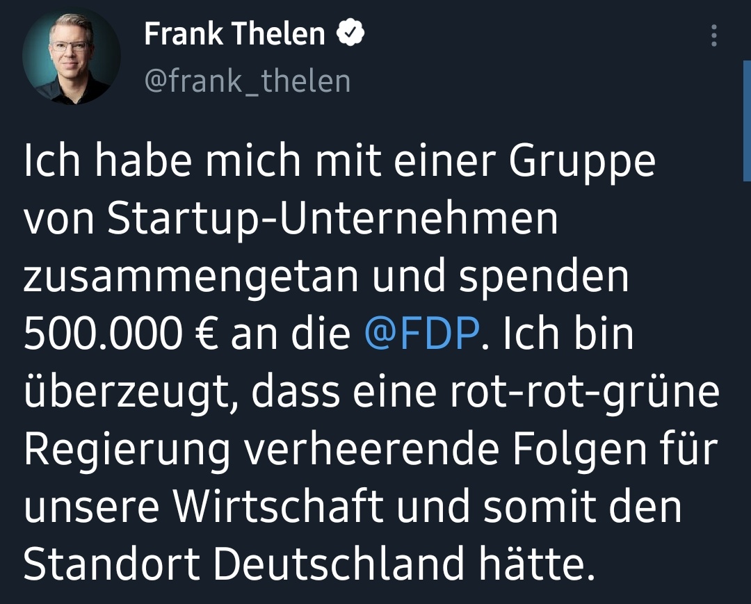 Einer der Menschen, denen ihr später für Dürren, Überschwemmungen und verrückt spielendes Wetter danken dürft.

Danke Frank #Thelen für Ihren Einsatz gegen Umweltschutz. 👍