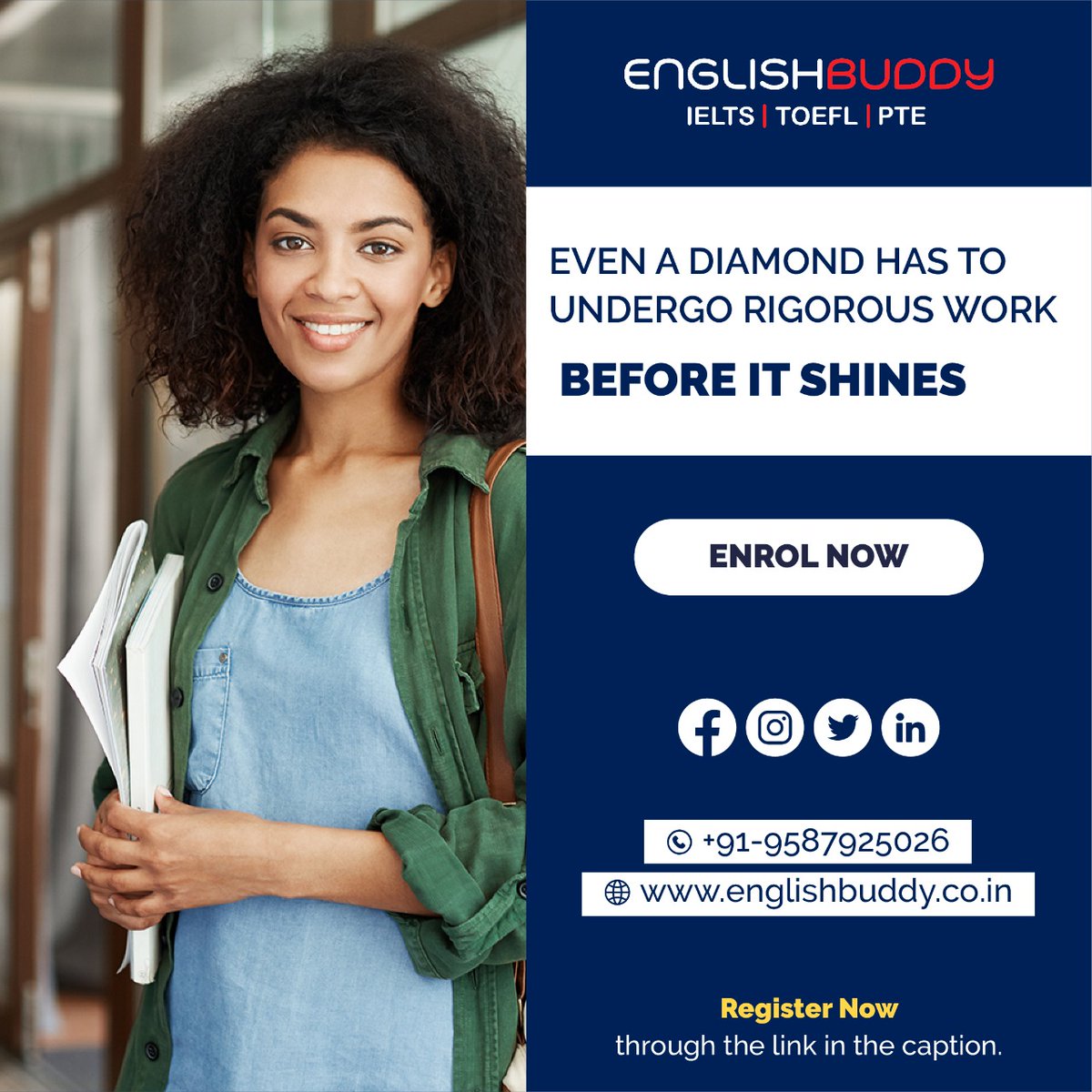 Our aim is to polish the knowledge you already have and in addition, instil new sets of ideas and learning patterns to ensure excellent results.
Register Now: bit.ly/3gcEqqS
#knowledge #ideas #education #learnenglish #learning #learningeveryday  #ThinkLearning #ieltstest