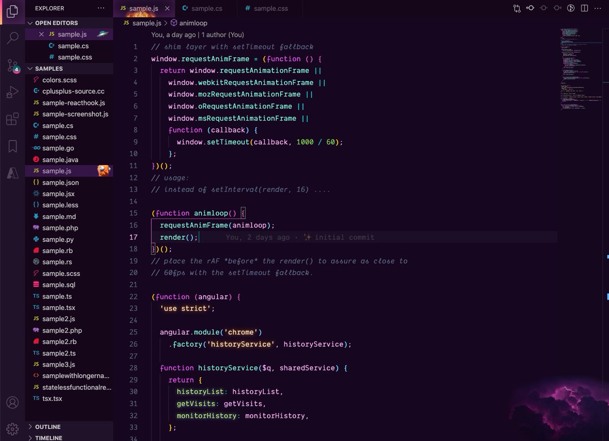 🎇🏹🐔

I'm excited to announce... probably the most ridiculous nonsense I've ever open sourced:

A Fortnite VS Code Theme!

It has special effects! It has chickens! If you want to remember not to take things too seriously, this is the theme for you!

marketplace.visualstudio.com/items?itemName…