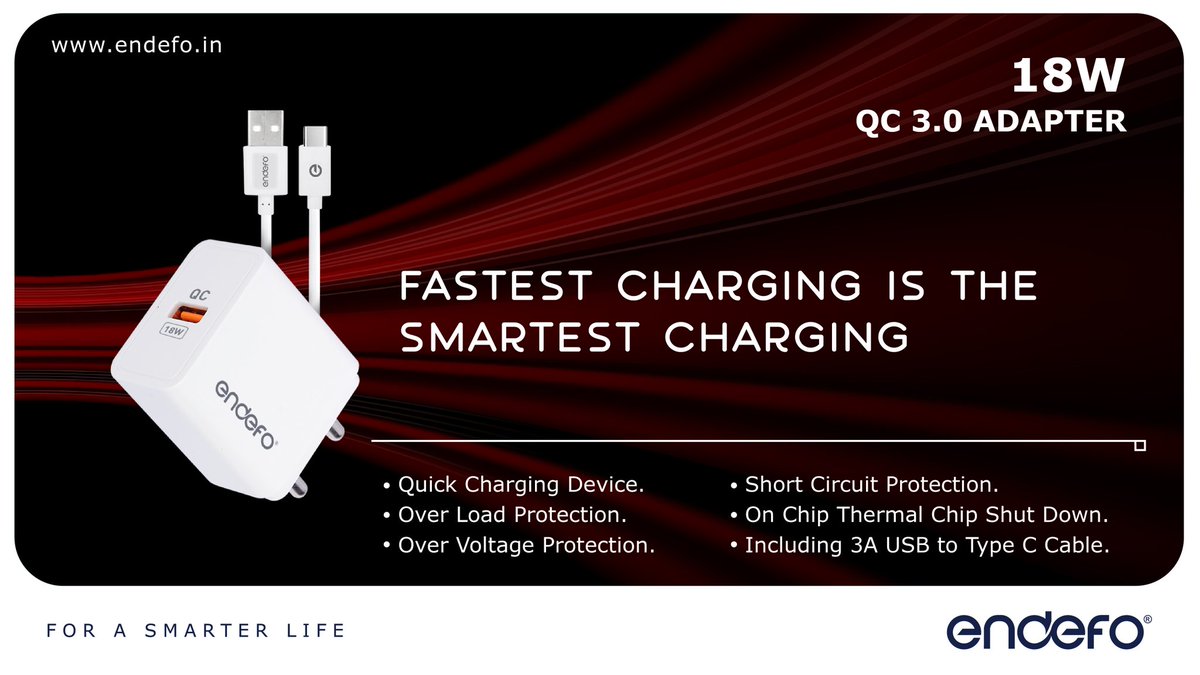 endefosmartlife's tweet photo. It does a quick job, but quicker! Durable and handy, super-fast charging power adapter for your devices. Endefo presents to you the smartest charging solution, making your life easier.
.
.
.
#forasmarterlife #endefoindia #andriod #accessories #stayhome #staysafe https://t.co/n0dVsTkiuY