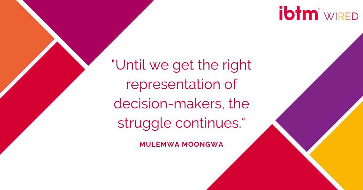 IBTMevents's tweet photo. Earlier today, we heard from four fantastic women - Doris, Mulemwa, Tes and Linda - all about the leadership gap for women in the meeting &amp; events industry.

If you'd like to hear more of their insights into challenging this norm, watch their session on-demand at #IBTMWired. https://t.co/uWFPyGKx9a
