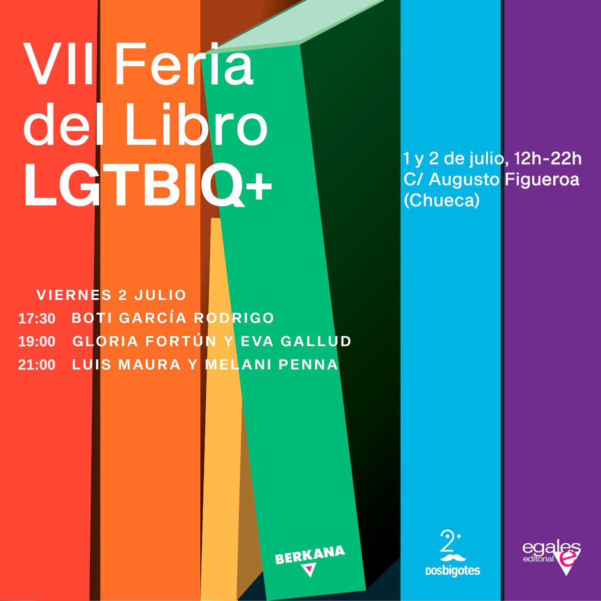 Por parte de Dos Bigotes, el viernes por la tarde vendrán a firmar <a href="/btcpd/">Boti García Rodrigo</a> ('Mayo del cuarenta y cinco'), @ave_o_eva ('«Amigas»'), @gloriafortun ('Todas mis palabras son azores salvajes'), <a href="/LuisMaura1/">Luis Maura</a> ('Nido de pájaros') y <a href="/MelaniTosso/">Melani</a> (''Bollo') 🧵👇