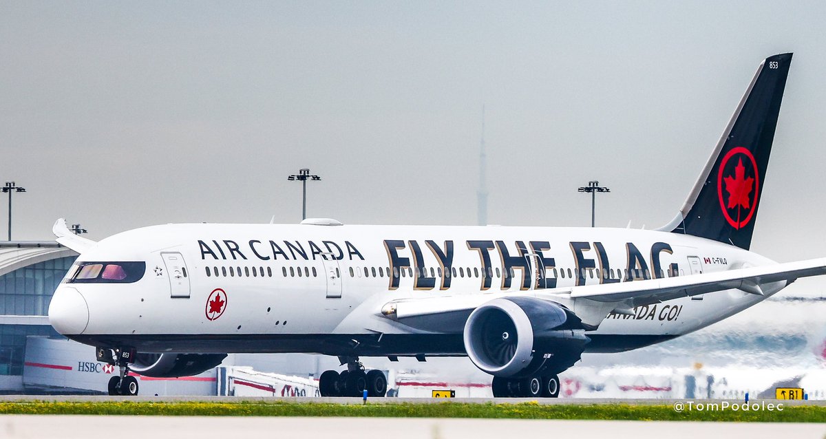 TomPodolec's tweet photo. FLY THE FLAG • GO CANADA GO!
Air Canada new special livery supporting Team Canada & Canadian Paralympic Team at the Tokyo 2020 Olympic & Paralympic Games.
#AC103 departed Toronto this morning and heading to Vancouver.
C-FVLQ Boeing 787-9 Dreamliner #FlyTheFlag https://t.co/veHs9EaPkI