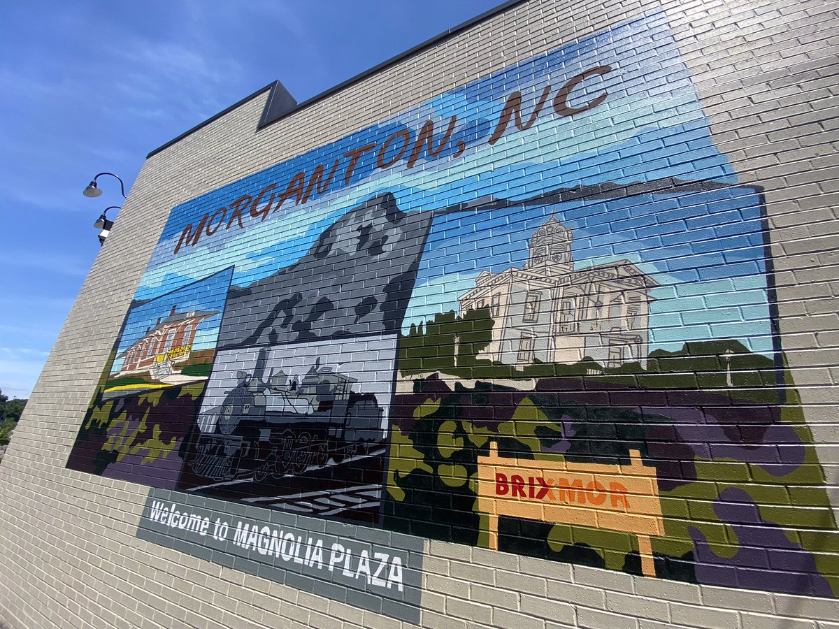 cityofmorganton's tweet photo. Have you seen this new mural in Magnolia Plaza? Go check it out! https://t.co/Z5nnSHlzau
