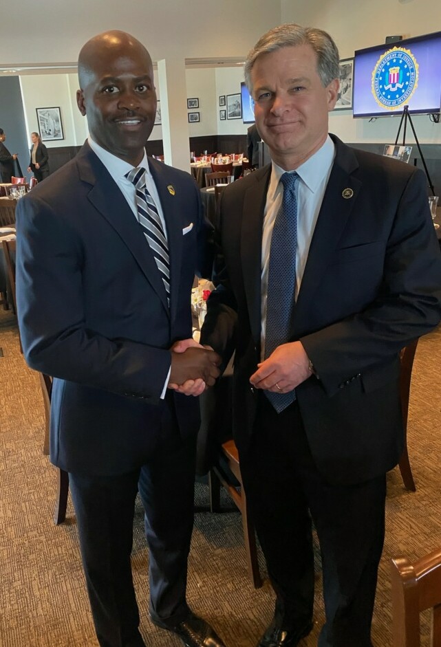 I spent the last two days in Huntsville, AL meeting with #FBI Director Christopher Wray to discuss how #CoppinStateUniversity can help strengthen the Bureau by hiring more quality team members... like #Coppin alumnae Patrina King. Go Eagles!#ExperienceTheTransformation