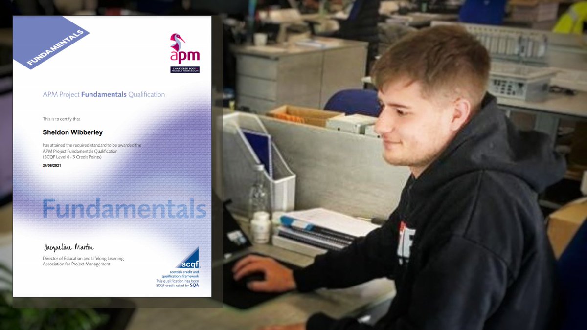 Congrats to Sheldon Wibberley, a Project Manager #apprentice at our #Waterlooville office. Sheldon earned his APM Project Fundamentals Qualification from the <a href="/VINCIEnergies/">VINCI Energies</a> Academy. The training aligns perfectly with our dedication to ensuring a strong #apprenticeship experience.