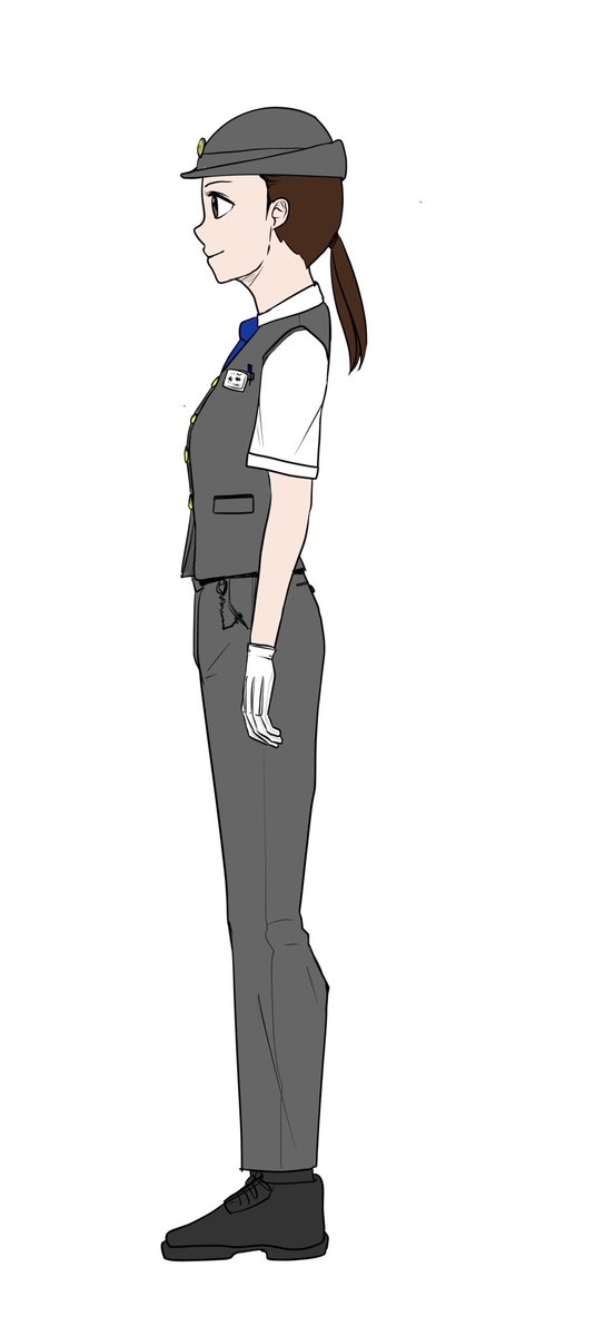 むさぴょん子 キリッとした女性車掌さんの横姿 T Co As44bkjbz0 Twitter