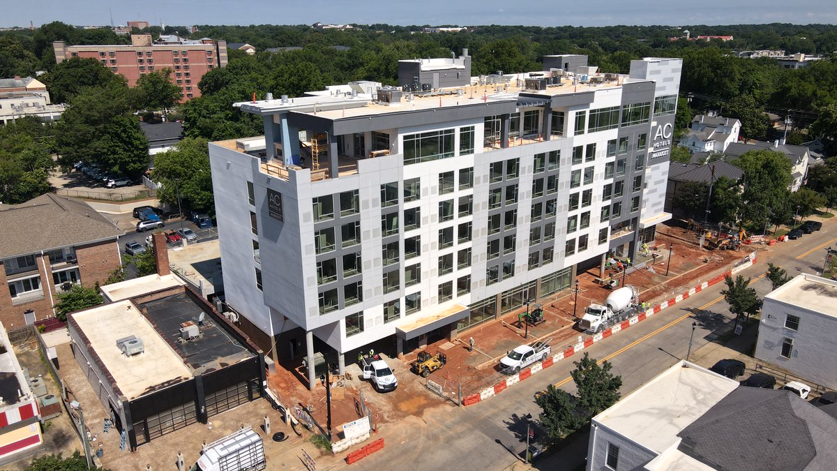 ClancyandTheys's tweet photo. The Marriott AC in Raleigh, NC is nearing completion. With our sights set on a fall opening, we are working hard to finish strong. Our team is currently finishing site work, and punching out the 146 guest rooms and interiors. #TheClancyWay #BuiltonCollaboration  #RaleighNC https://t.co/Jdob1bmYEV