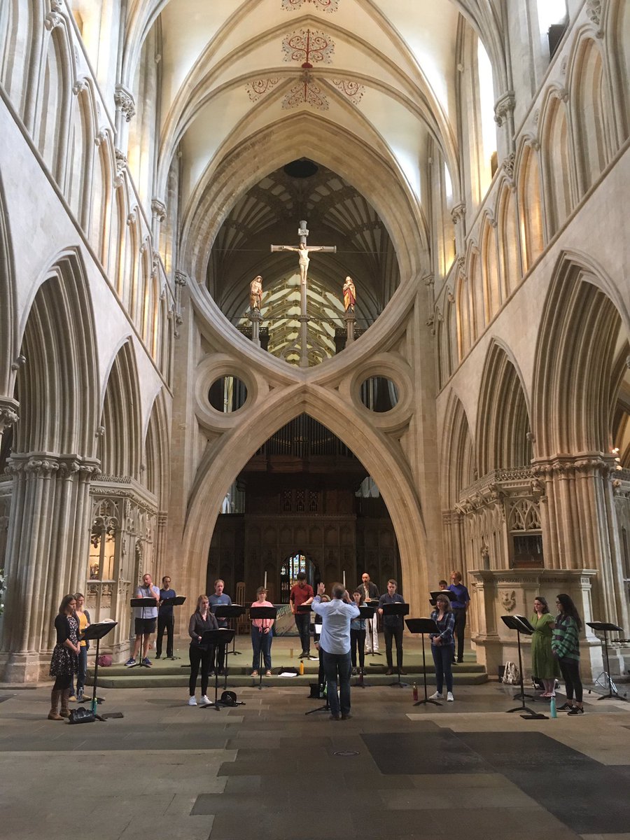 TenebraeChoir's tweet photo. Very excited to be performing at @WellsCathedral1 tonight! #Footsteps by @owainpark with the Cathedral choristers &amp; #PathofMiracles by @JobyTalbot. Both pieces mean a huge amount to us and it will be an emotional experience to perform them again in this amazing building. https://t.co/1ptUAC2qtn