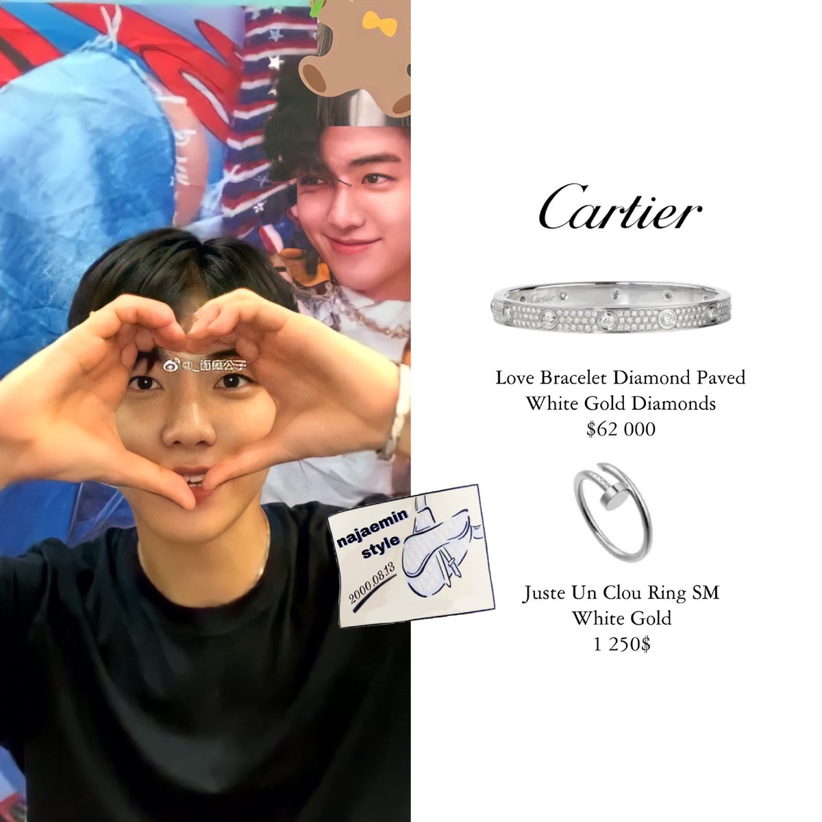 NCT JAEMIN FASHION 재민 패션 옷장 on X: Cartier love bracelet ✔️✔️   / X