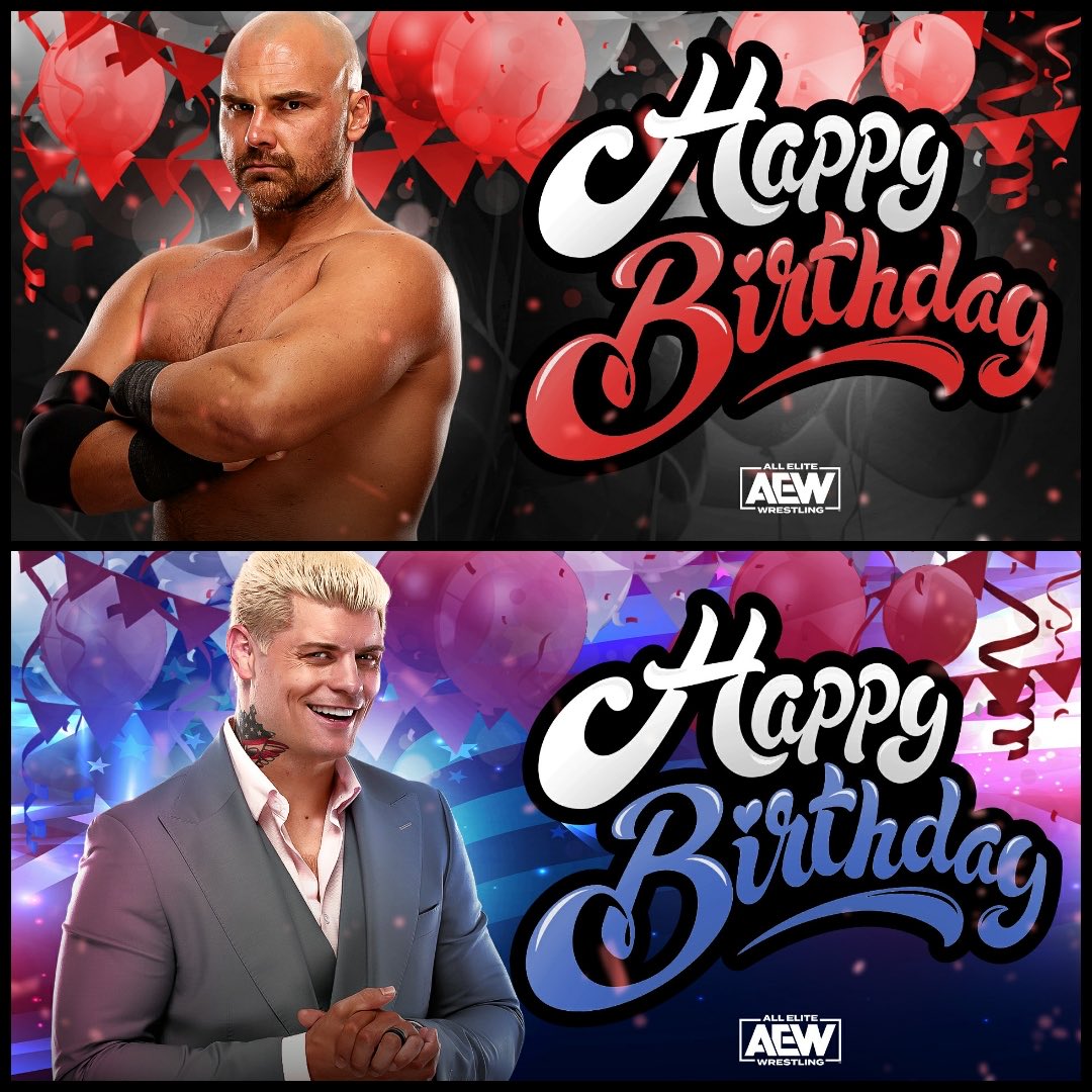 Happy Birthday to Dax Harwood and Cody Rhodes.   