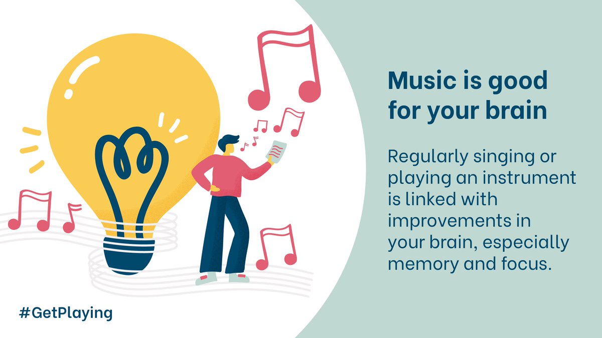 Music is great fun, but did you know it can also improve brain function, support wellbeing, and broaden horizons? Find out more at musicmark.org,uk/getplaying #GetPlaying