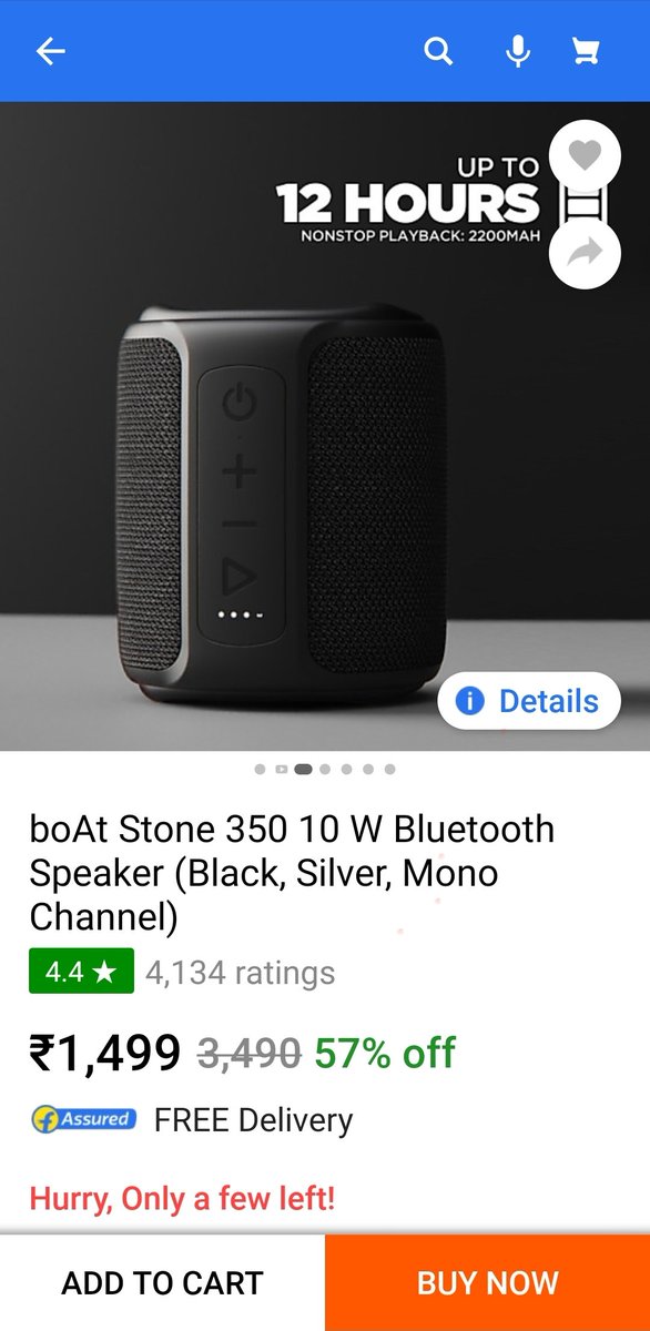 Boat Stone 350 is back in stock on Flipkart
