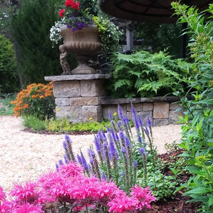 AngiePathways's tweet photo. Bubblegum blast bee balm with royal candles Veronica 😍 can’t forget the vibrant orange of the asclepias tuberosa in the back - a must have for monarch butterflies! 

#landscapedesign #perennialgarden #perennials #butterflies #gardenrenovation #beebalm #milkweed #asclepias https://t.co/q5nM94TDdv