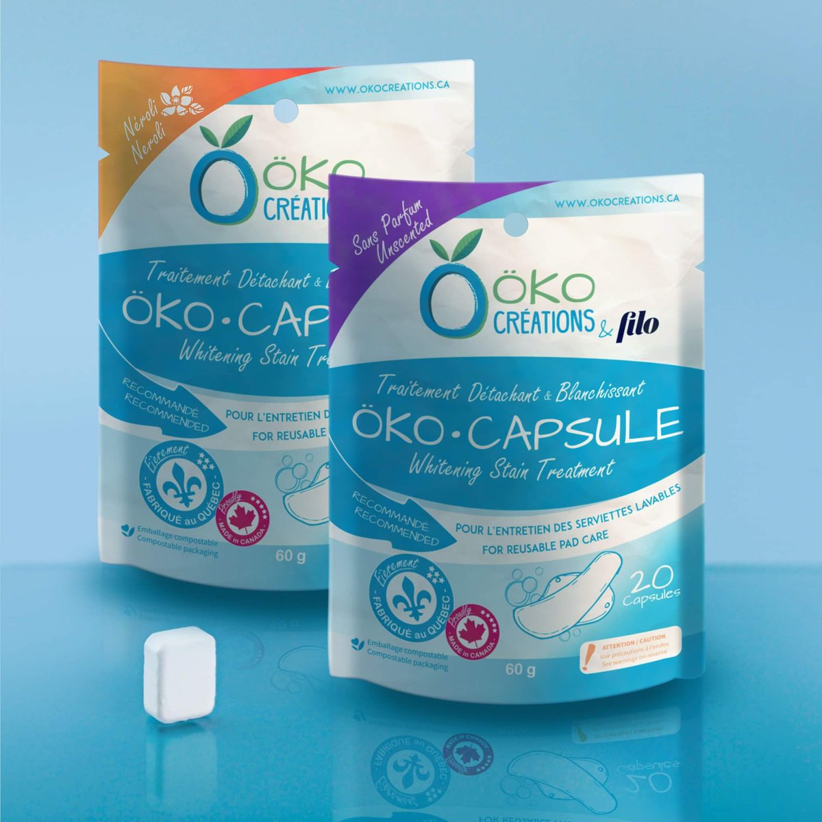Lancement - Les ÖKO-CAPSULES

Pré-dosées et prêtes à l’emploi, sont spécialement conçues pour l’entretien des serviettes menstruelles.

New Product Launch - ÖKO-CAPSULES

Pre-measured and ready to use, are specially designed for the care of reusable menstrual pads.
#zerowaste
