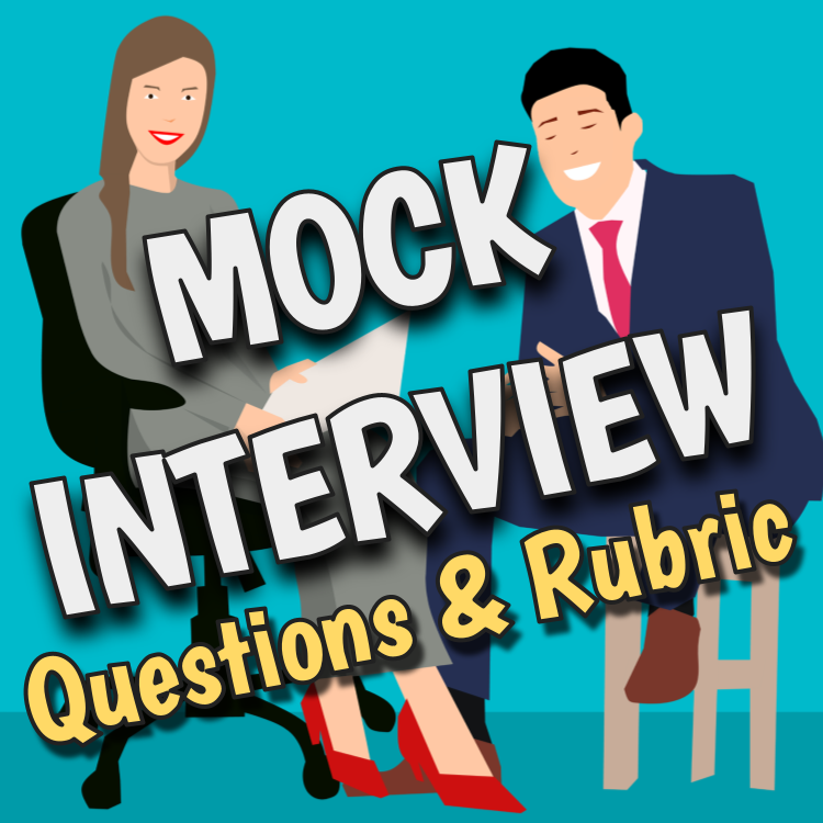 RyanMDevlin's tweet photo. I'm using new graphic editing tools and resources from @TonyVincent's #ClassyCreations course to update my mock interview teaching materials.  Loving this color scheme! #TeacherSchool #SummerLearning https://t.co/apSfvjbq6m