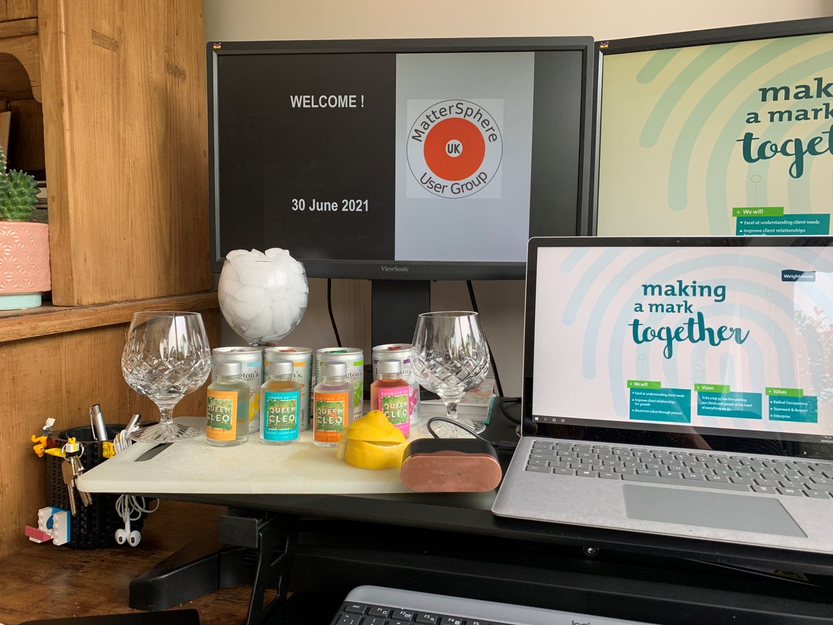 <a href="/UK_Mattersphere/">3E MatterSphere User Group</a> <a href="/EliteLink/">Elite Technology</a> All set up for this afternoon's MatterSphere User Group and virtual gin tasting