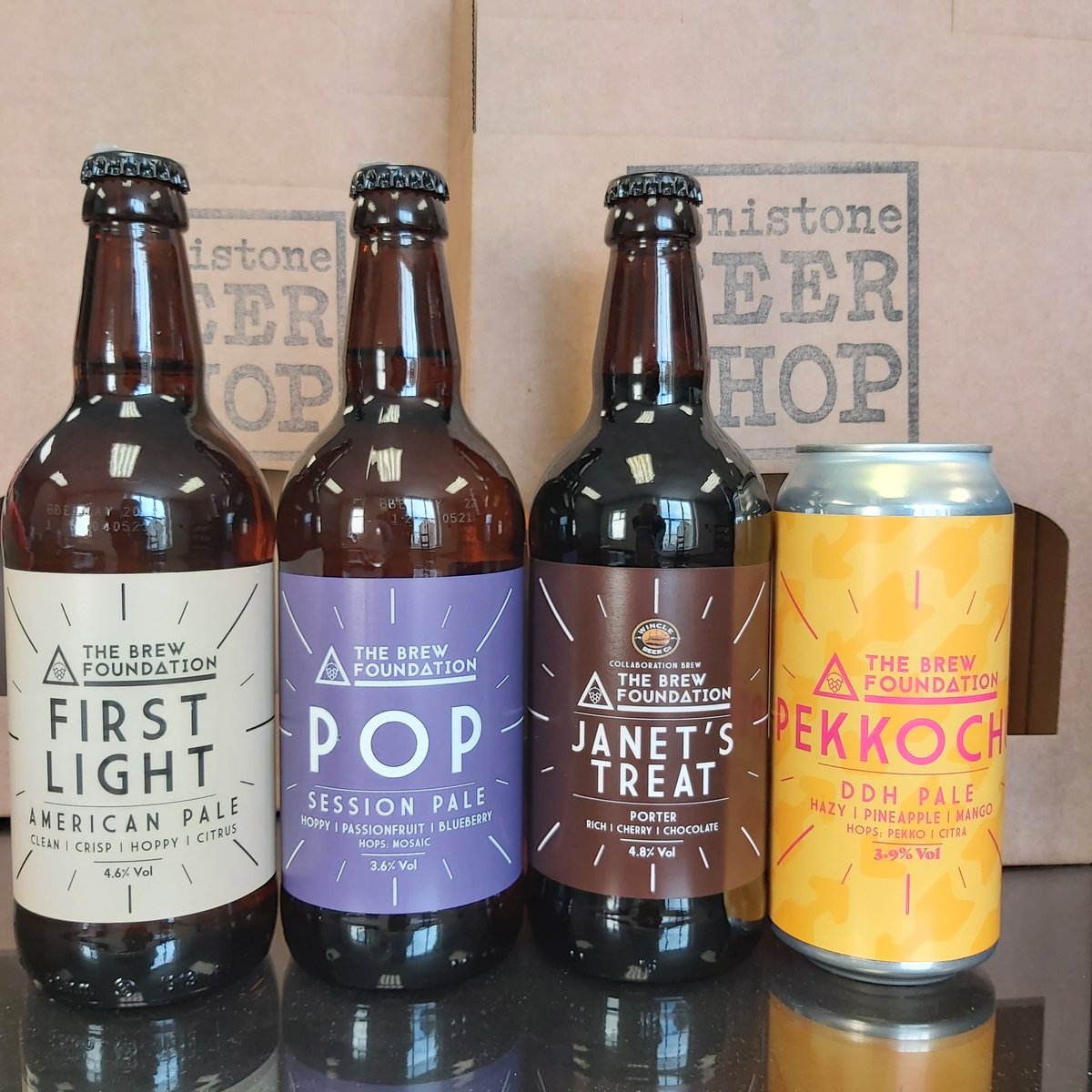 Janet's back!
Yep, sold out on Sunday but thankfully <a href="/BrewFoundation/">The Brew Foundation</a> made a delivery today.
Also, new in is Pekkochu - a sessionable DDH Pale with Pekko and Citra hops
We've not had POP in before, a Mosaic hopped Pale at 3.6%
#beeroclock #craftnotcrap #shoplocal #indiebeershop