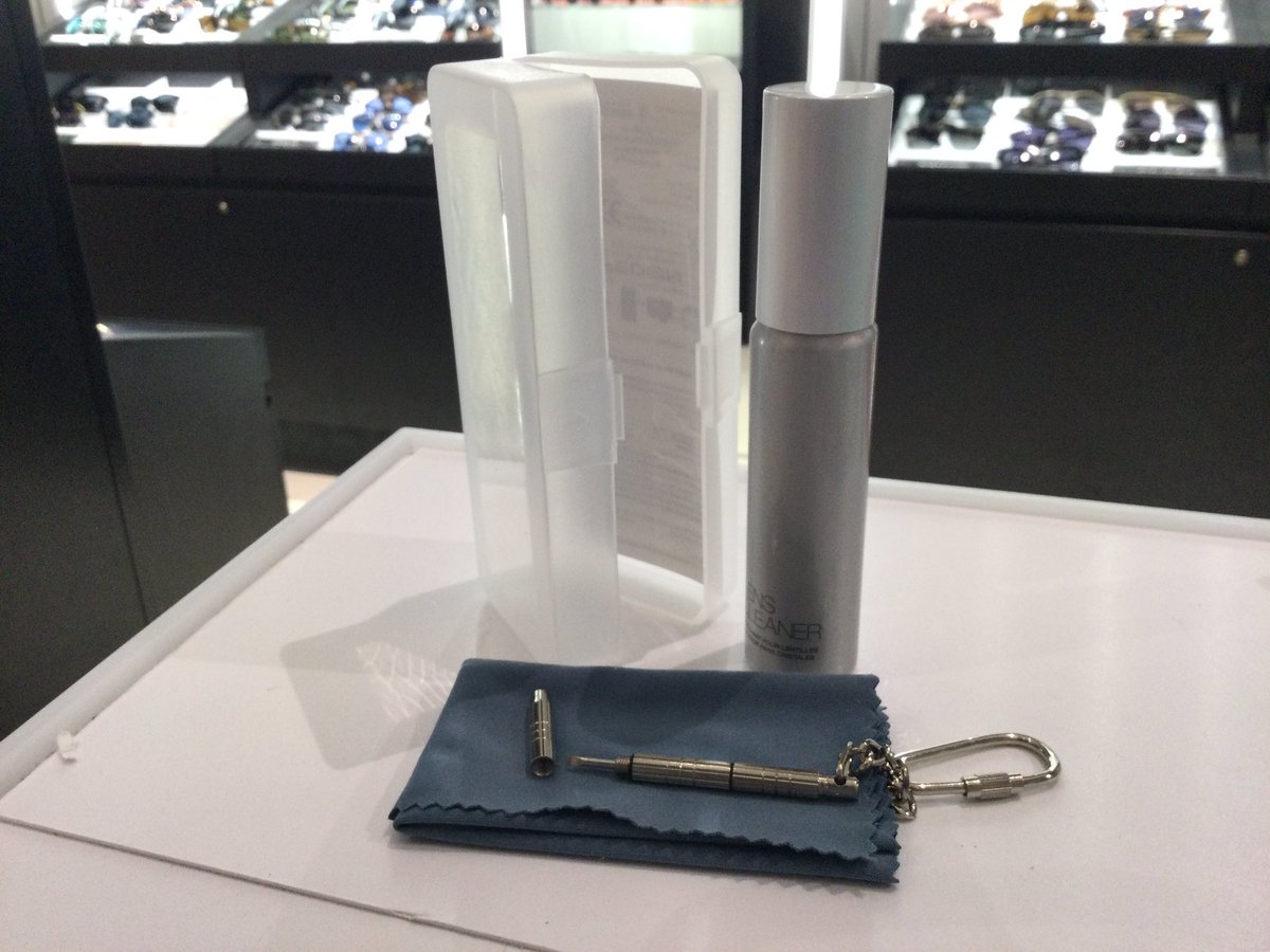SunglassHutRL's tweet photo. Did you know you can get this care kit refilled for life for FREE at any @sunglasshut store?😎

For only £9, our care kits contain alcohol-free cleaner to safely &amp; effectively clean your lenses, with a microfibre cloth &amp; screwdriver!

#SunglassHut #SNGH50 #Luxottica #RushdenLakes https://t.co/6tr9CK5zg8