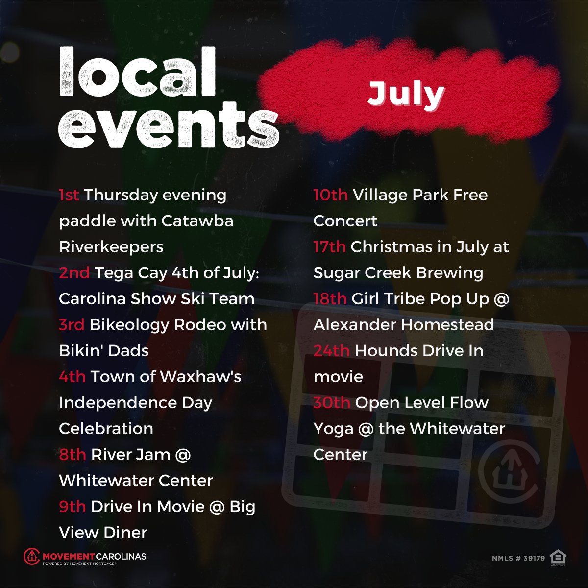 Check out some of these great events in the Charlotte area in the month of July!

#july #july4th #events #charlotteevents #localevents #queencity #queencityevents #eventsinjuly #thingstodoincharlotte #charlottesgotalot #explorecharlotte #charlottenc