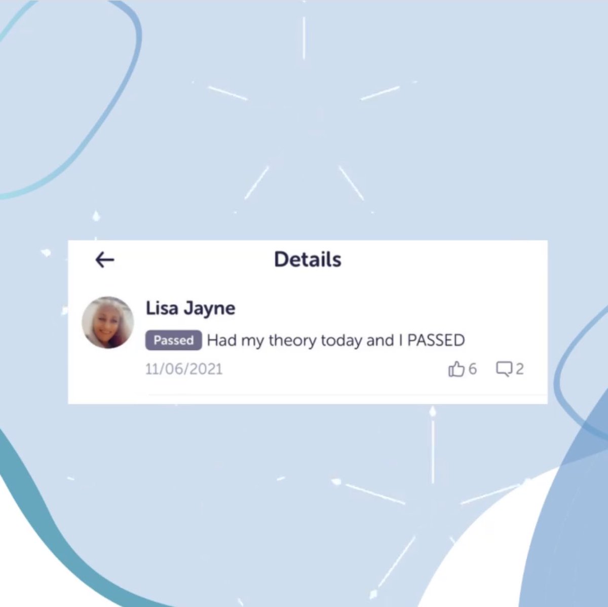 WeDriveUK's tweet image. We LOVE seeing you passing your theory test with WeDrive! 👏🏼👏🏼 One step closer to getting behind the wheel! 🥳

#learntodrive #drivinglessons #drivingtheoryapp #learntodriveapp #learnerdriverapp #WeDriveApp #learnerdrivers #learningtodrive #drivinglicense #drivingtest